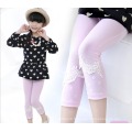 Coréen tout-assorti en gros enfants fille pur coton solide plaine pantalon